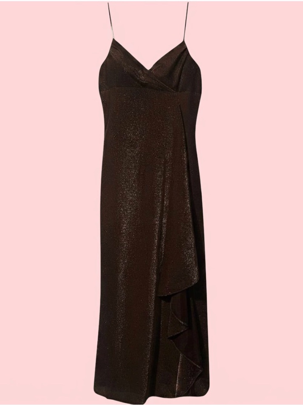 De Laru 90s/Y2K Metallic Brown Evening Dress Sz 11/12 Party Formal Fall
